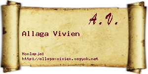 Allaga Vivien névjegykártya
